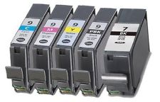 
	Canon PGI-7 &amp; PGI-9 Black/Photo Black/Cyan/Magenta/Yellow Compatible Ink Cartridges Set of 5
